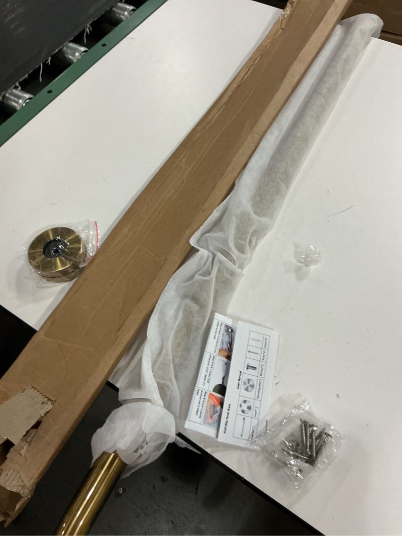Condition photo showing New/Like New for 24 inch shower grab bar, brushed gold anti slip safety bars, 304 stainless steel bathroom handrail, handicap grab bars for wall, shower grip handle for seniors elderly injury assist bath (1.25" dia) gold 24 inch