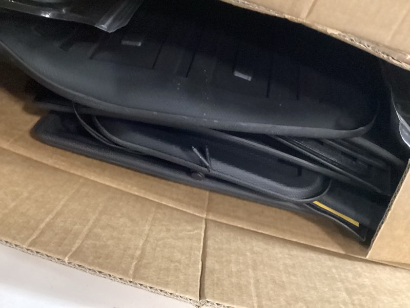 Condition photo showing As Is for floor mats set for 2016-2026 dodge durango (only for 6 seats with captain chairs), all weather tpe backrest mat trunk mat cargo liner door sill guards accessories (6 seats floor mats set)