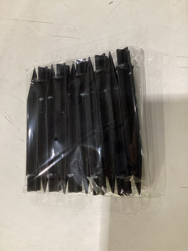 Condition photo showing New/Like New for 10 pack solar light stakes replacement (fit for pole inner diameter 0.73 inch), abs reinforced ground spikes with wire holes for outdoor solar light pathway christmas landscape garden deco id-0.73"abs-wirehole