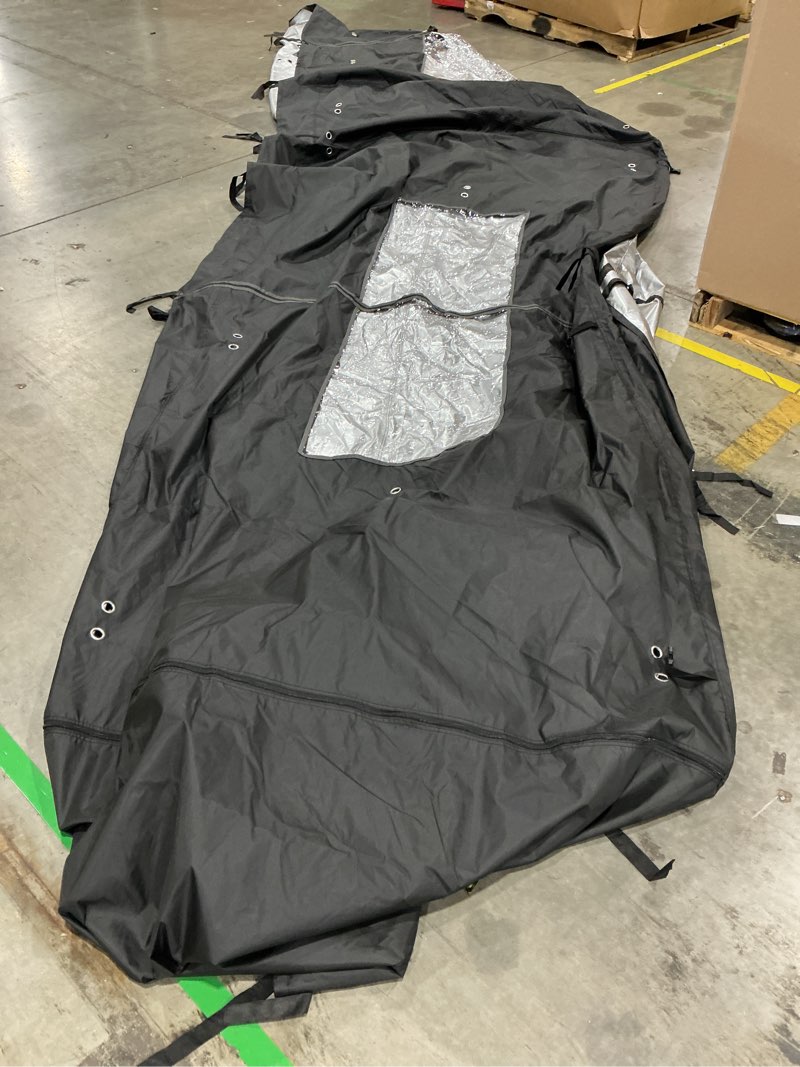 Condition photo showing As Is for (incomplete) (design does not match exact to stock photots) xxl easy up canopy tent with removable sidewalls, heavy duty waterproof party tent with windows, black commercial grade instant gazebo for outdoor event wedding vendor upgrade black
