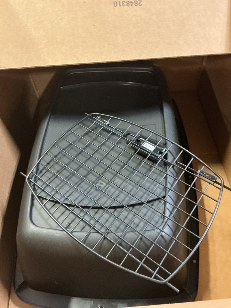 Condition photo showing Good Condition for petmate vari dog kennel portable carriers & crates for smaller dogs or puppies and pets 10 to 20 lbs, airline-friendly plastic pet carrier for home and travel, 24" long, taupe & black, 24” x 16.7” x 14.5” 24.0"l x 16.7"w x 14.5"h kennel only