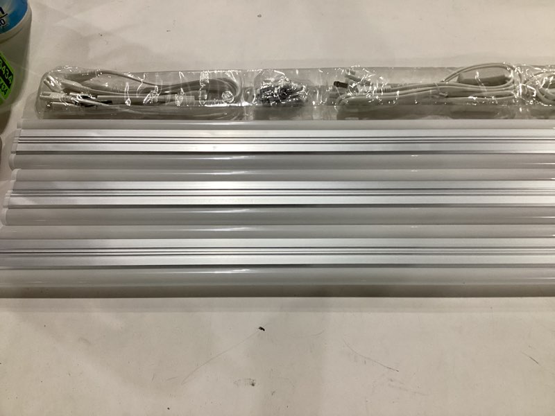 Condition photo showing Good Condition for barrina (6 pack led t5 integrated single fixture, 4ft, 2200lm, 6500k super bright white, 20w utility led shop light, ceiling and under cabinet light, corded electric with on/off switch, etl listed