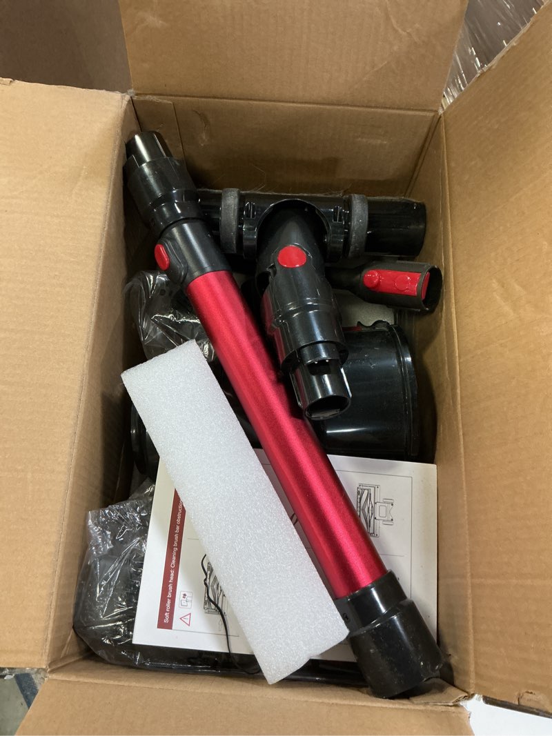 Condition photo showing As Is for Cordless Vacuum Cleaner, Stick Vacuum with Powerful Suction, 45Mins Runtime Vacuum Cleaners for Home, Anti-tangle and 1.5L Dust Cup, 6 in 1 Lightweight Vacuum for Hardwood Floor Carpet Pet Hair