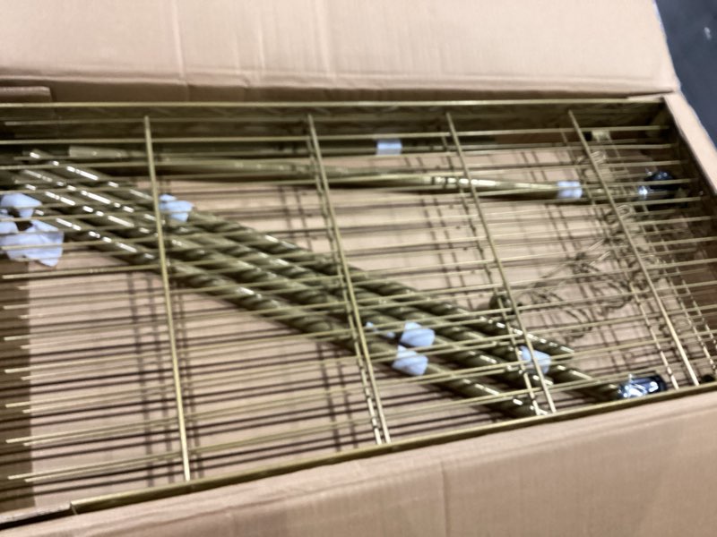 Condition photo showing Good Condition for FUTASSI P1 Rolling Clothes Rack, Movable Metal Garment Closet Organizer with Lockable Wheels, Clothing Wardrobe with Double Hanger Rods and Hooks, 35.4" W x 15.7" D x 80.5" H, Load 450lbs, Gold P1 Gold