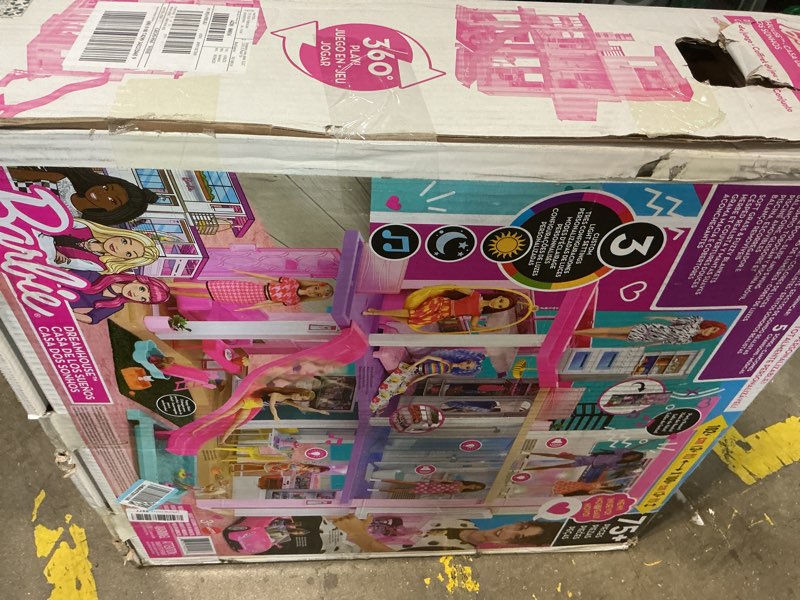 Condition photo showing Good Condition for barbie dreamhouse dollhouse with 75+ accessories and wheelchair accessible elevator, 10 play areas, 3 custom light settings & music (amazon exclusive)