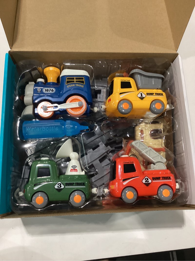 Condition photo showing New/Like New for train set for toddlers w/steam, music & lights - first choo choo train for toddlers, electric train set for kids, magnetic train toys, christmas birthday gifts for boys girls