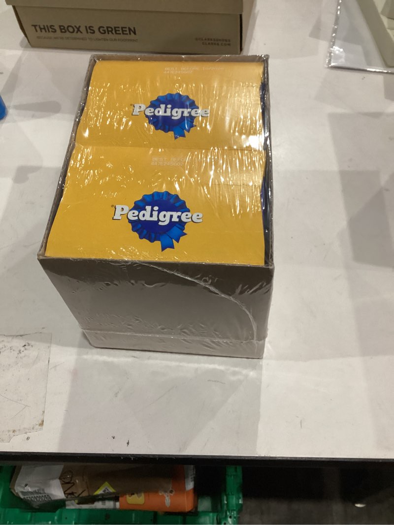 Condition photo showing New/Like New for Pedigree Puppy Soft Wet Dog Food Variety Pack, 3.5 oz. Pouches, 8 Count (Pack of 2) Chicken & Beef 8 Count (Pack of 2)