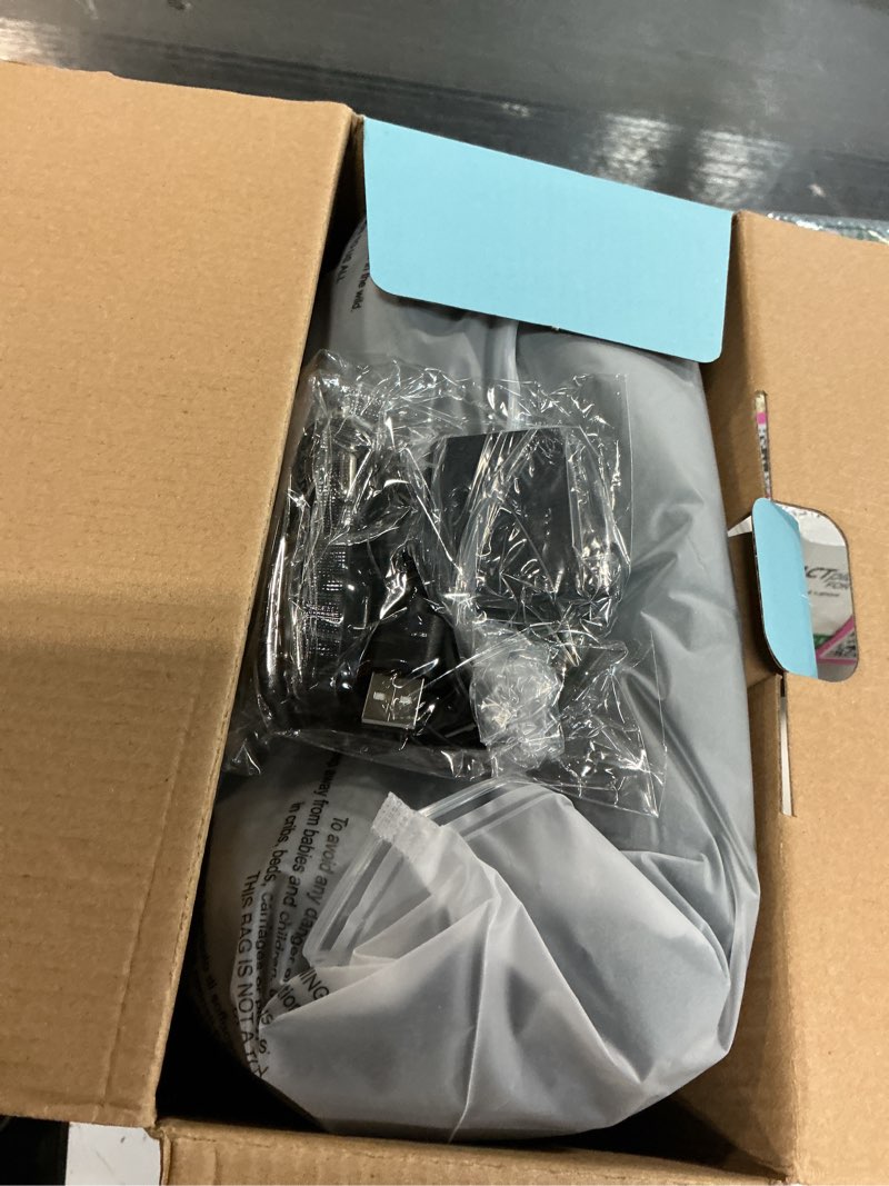 Condition photo showing New/Like New for Cordless Heated Blanket with Hood, USB Battery Powered Heated Wearable Blanket with 9 Heating Zones, 20000 mAh Power Bank, 3 Levels, Portable Heated Throw Blanket, Heated Shawl (Warm Comfort Gray)