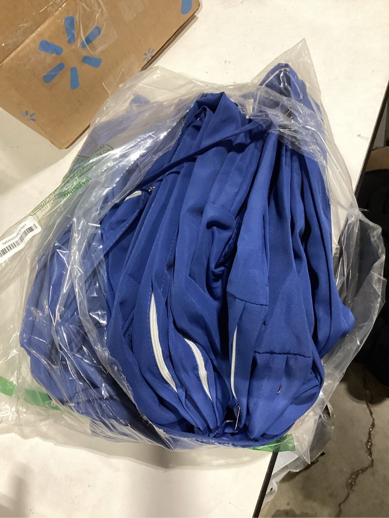 Condition photo showing Good Condition for 8 pcs outdoor patio cushion covers, replaceable waterproof furniture covers, outdoor non-slip covers with zippers, covers only, blue