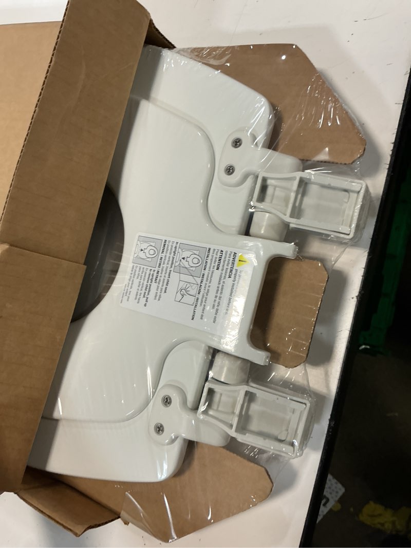 Condition photo showing Good Condition for mayfair nextstep2 toilet seat with built-in potty training seat, slow-close, removable that will never loosen, round, white round (1-pack) 1-pack