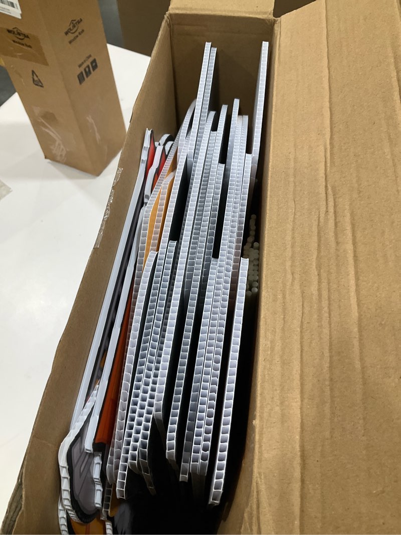 Condition photo showing Good Condition for 18 Pcs Happy Birthday Yard Signs with Stakes, 16 Inches Birthday Party Decorations for Boys Girls, Colorful Outdoor Lawn Patio Garden Signs Decorations for Birthday Party(Construction)
