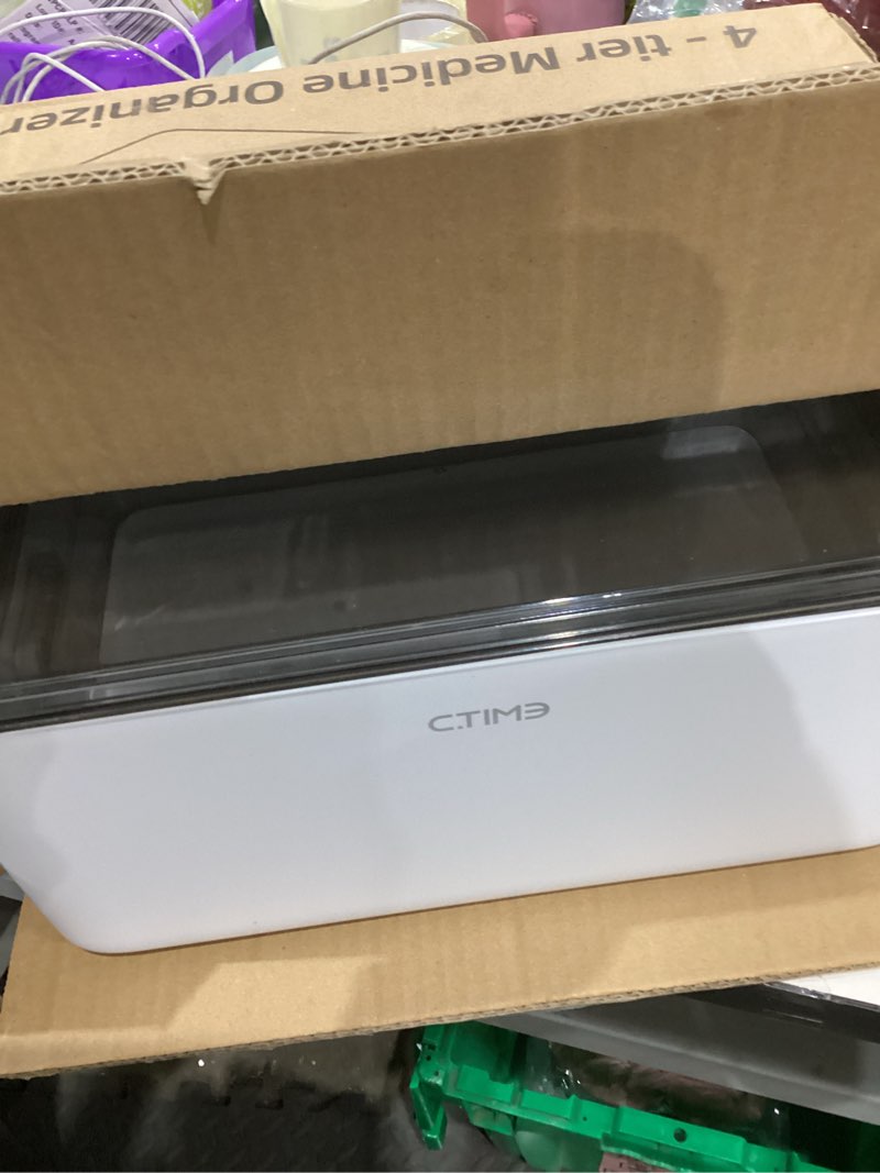 Condition photo showing Good Condition for CTIME 4-Tier XL Medicine Organizer - Portable Medicine Cabinet with Leather Handle, Empty First Aid Kit for Home Organization Must, School, Dormitory, Travel, RV, Dorm, Ideal Elderly Gift Extra Large 4-Tier