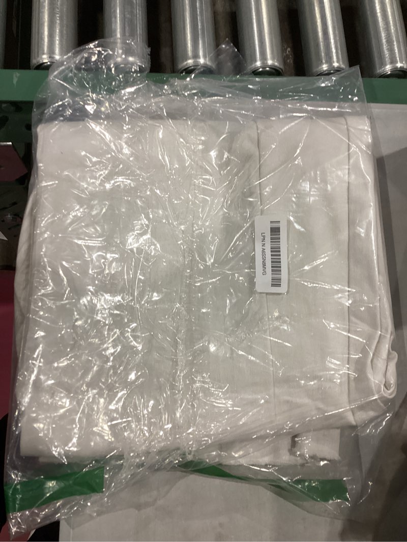 Condition photo showing Good Condition for Sidefeel Women's Wide Leg Jeans High Waisted Stretchy Raw Hem Zimbaplatinum Denim Pants 14 White