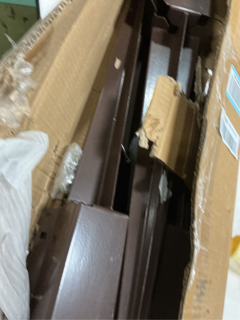 Condition photo showing New/Like New for arifaro fence post anchor ground spike heavy duty metal powder coated fence stakes post, 4x4 inch(3.5 x3.5 inch inner) pack of 4 (brown, 24 inch) 24 inch brown