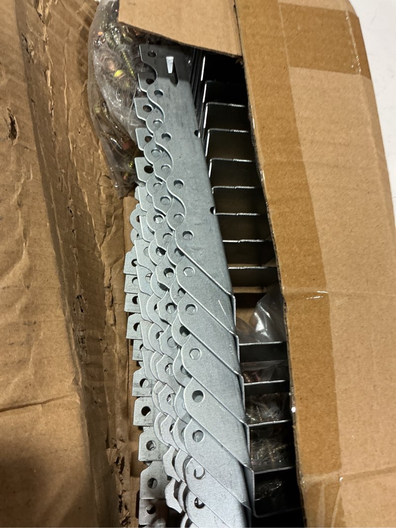 Condition photo showing Good Condition for 25 pack 2x8 joist hangers with screws, galvanized face mount rafter brackets for wood, hurricane ties for rafters and deck connectors for floor shed barn coop porch truss deck and ceiling joists 2" x 8" joist hangers - 25 pcs