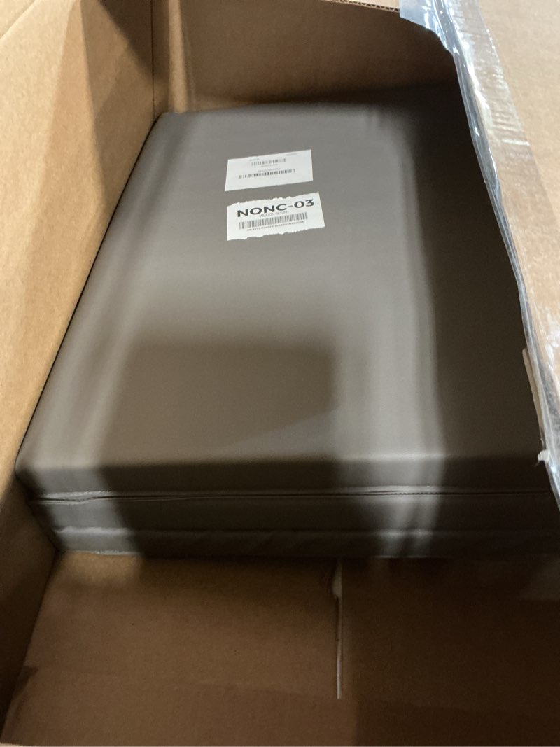 Condition photo showing As Is for Fitvids Folding Exercise Gymnastics Mat for Tumbling, 2'x6'x2" Gym Workout Mat with Carrying Handles High-Density Anti-Tear Portable Fitness Aerobics Mats for Home Gym Yoga Pilates MMA Core Training, Multiple Colors Graphite