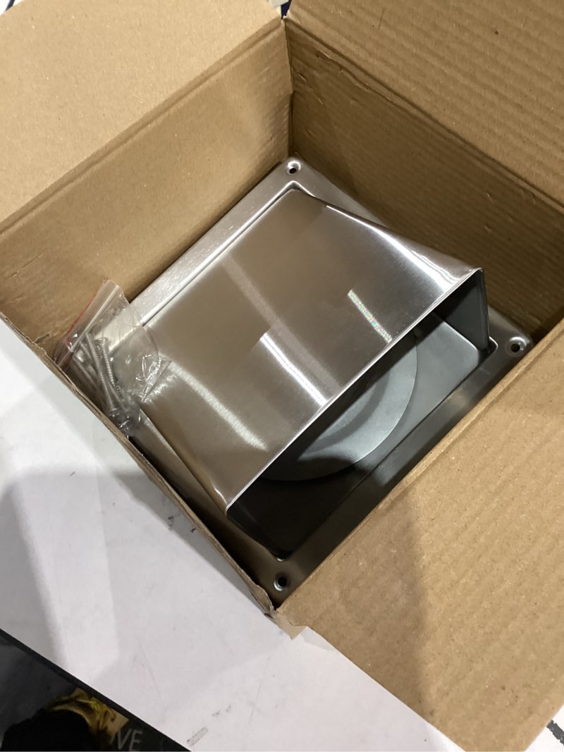 Condition photo showing As Is for 4-Inch External Extractor Wall Vent Cushioned Non Return Flap 4-Inch 100mm