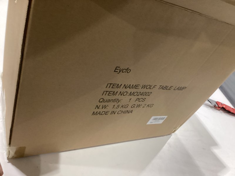 Condition photo showing New/Like New for Mo24002 wolf table lamp