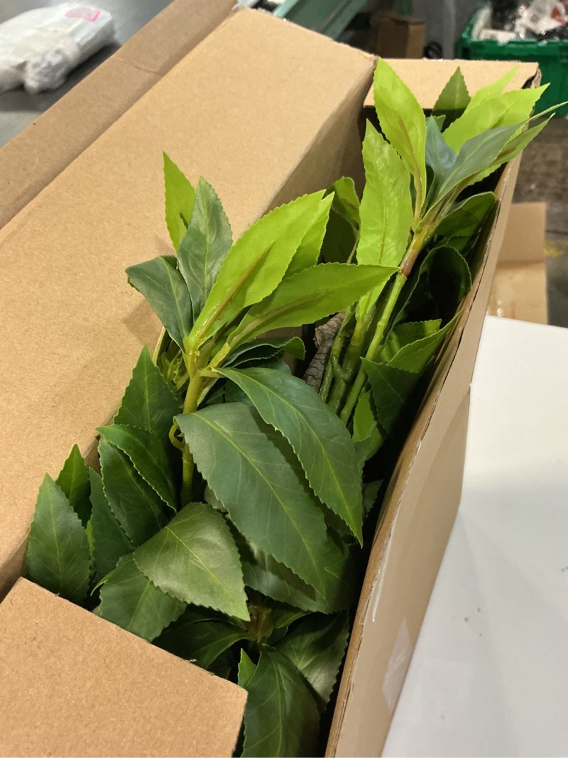 Condition photo showing Good Condition for thiccywoov 2 pcs 47 inch fake tree branches faux greenery japonica leaf stems for vase artificial tree branches for vase wedding spring office desk centerpieces decor