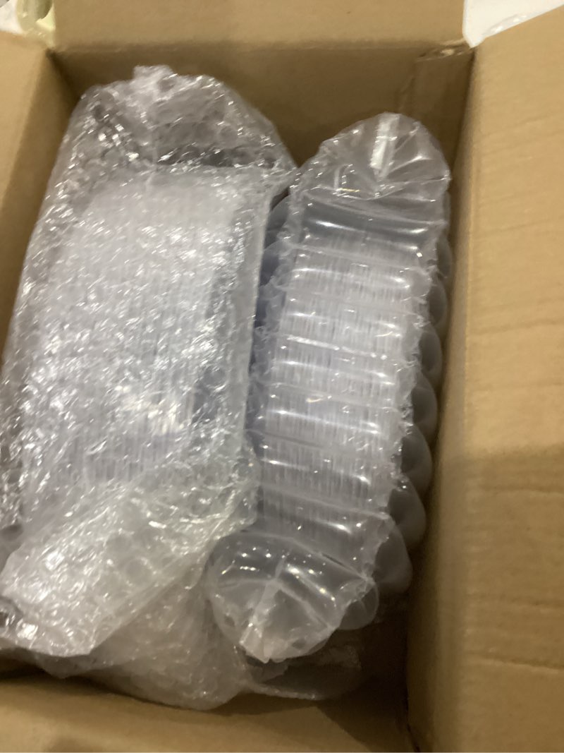 Condition photo showing Good Condition for U-QE 60 Pcs White Plastic Plates with Gold Rim – Fancy Scalloped Plates Disposable - Premium Hard Plastic Plates Include 30 10" Dinner & 30 7" Dessert Plate for Party & Valentines Day