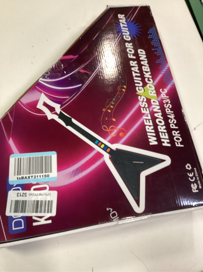 Condition photo showing New/Like New for DOYO PC Wireless Guitar Hero Controller with Dongle for PS3, PS4/PlayStation 4, Compatible with Guitar Hero & Rock Band, Plug-and-Play Black for PS4,PS3,PC