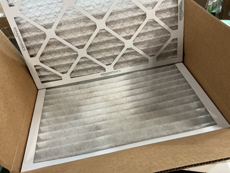 Condition photo showing Good Condition for amazon basics 14x20x1 air filter, merv 8 ac furnace filters, allergy control, electrostatic, removes dust pollen and lint, 6-pack (actual size: 13.75" x 19.75" x 0.75") 14x20x1 merv 8