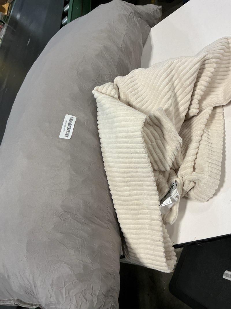 Condition photo showing Good Condition for HIGOGOGO Body Pillow for Adults, Thickened Memory Foam Long Bed Pillow, Breathable Full Body Pillow with Removable Pillow Cover (20x54 Inch) Corduroy-beige