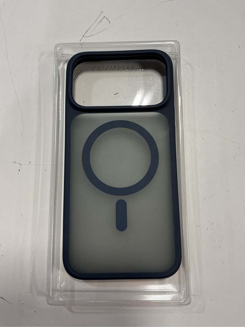 Condition photo showing New/Like New for torras stronger magnetic & shockproof for iphone 17 pro max case, fit for magsafe, mil-grade drop protection, camera control, diy button, slim for iphone 17 pro max phone case translucent deep blue