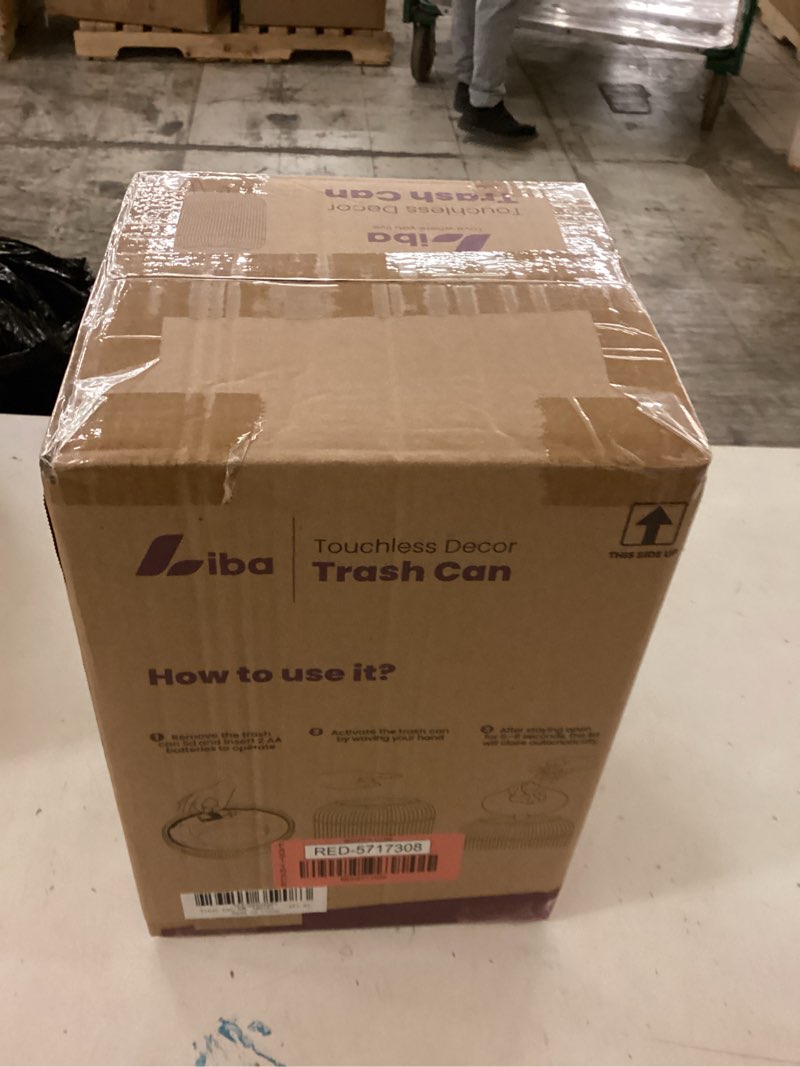 Condition photo showing New/Like New for liba motion sensor trash can  touchless  automatic  waterproof for kitchen  bathroom  white