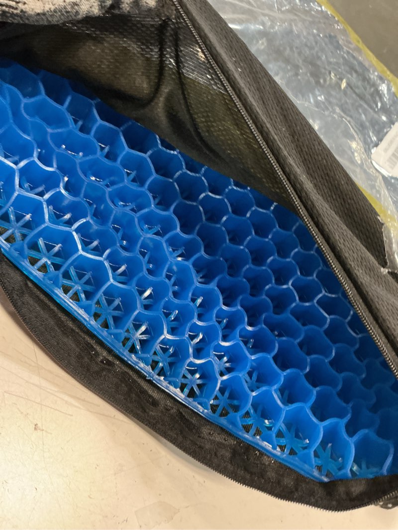 Condition photo showing Good Condition for Gel Seat Cushion, Double Thick Egg Gel Cushion for Pressure Pain Relief, Breathable Wheelchair Cushion Chair Pads for Car Seat Office Chair (16x14x1.65inch) 1-blue Standard (16*14*1.65 inch)