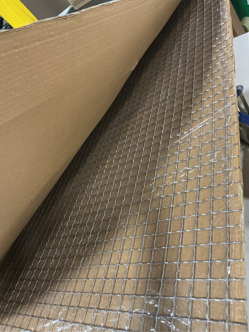 Condition photo showing New/Like New for 14 Gauge Strong Galvanized Woven Mesh 40"X24" 3/4" Mesh(About 0.75")|Delivered Flat|Poultry Cage Netting -Anti-Rodent Steel Mesh Crimped Mesh Snake Fence Chicken Wire Fencing-Corrugated Wire 40"X24" 14Ga Hole 3/4"