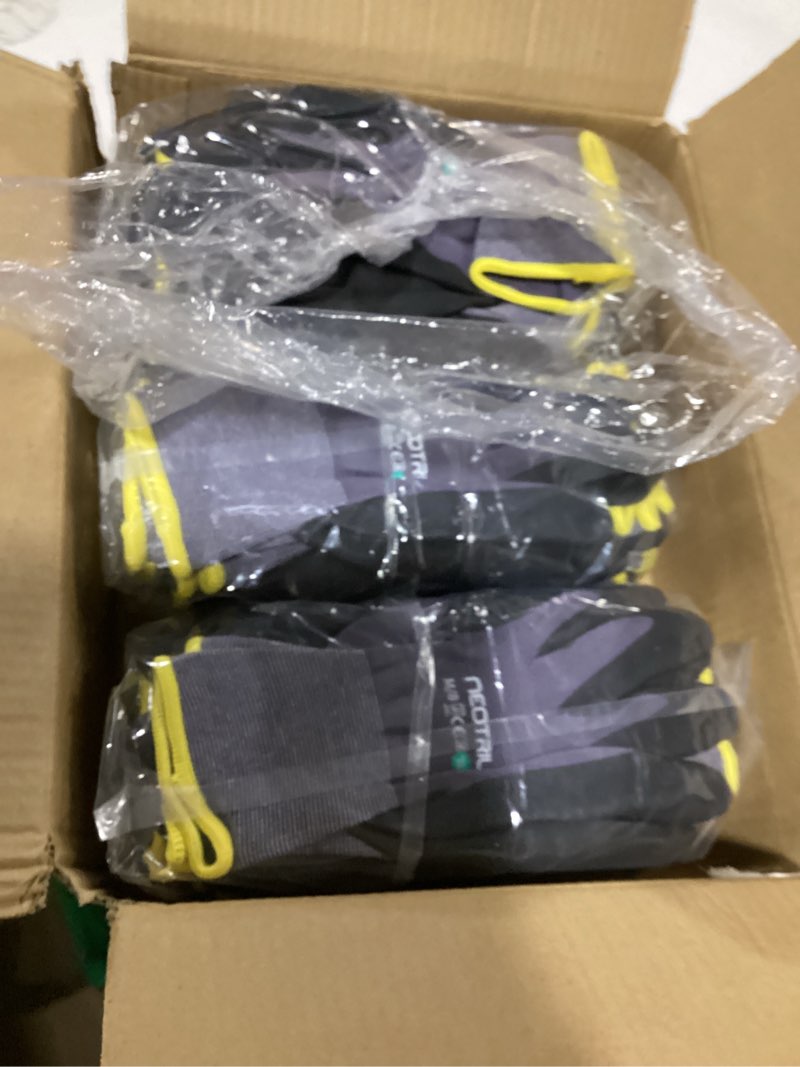 Condition photo showing Good Condition for safety work gloves microfoam nitrile coated-3/6/12/36 pairs,breathable nylon working gloves for men women 8/medium 36 pairs/ grey