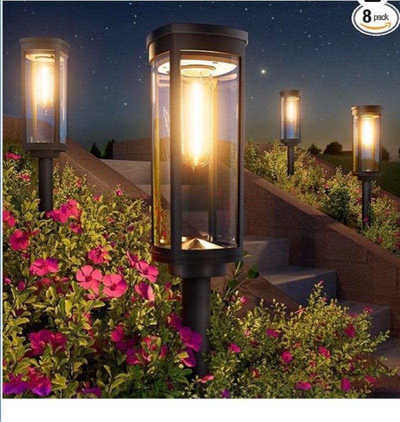 Bright Solar Pathway Lights Outdoor,   Solar Powered Garden Lights Waterproof IP65, Auto On/Off Outdoor Light for Lawn Patio Walkway Driveway Decor Landscape Lighting