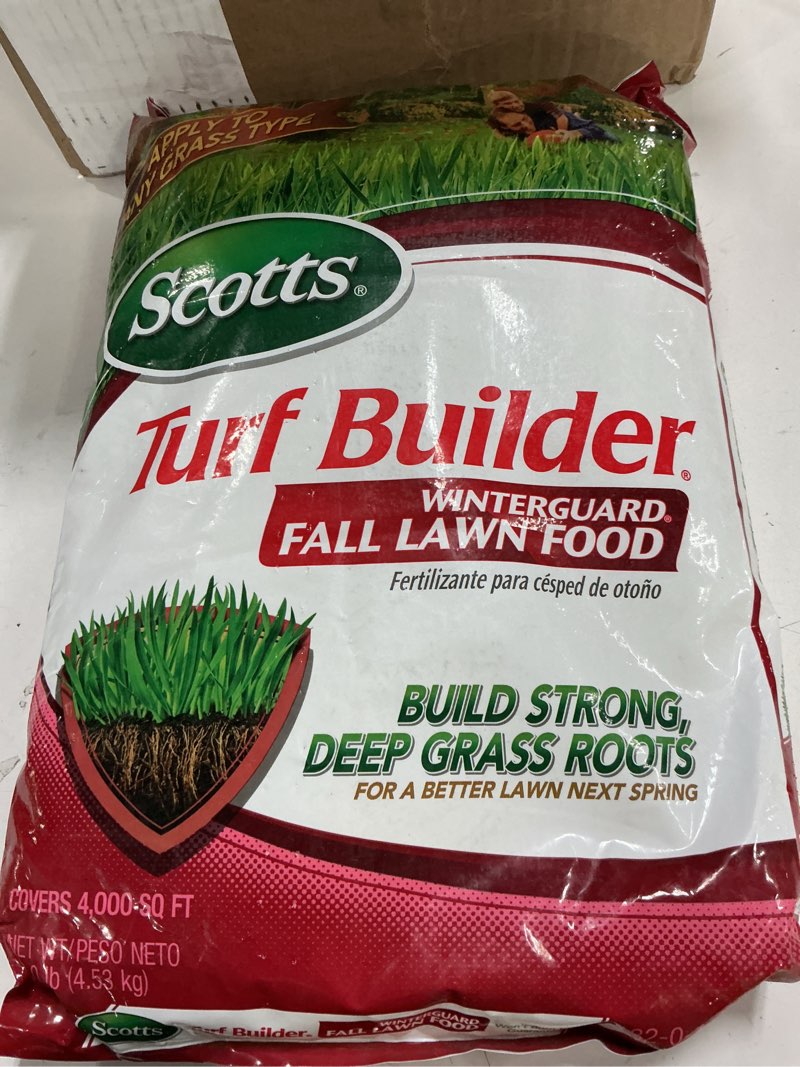 Condition photo showing New/Like New for Scotts Turf Builder WinterGuard Fall Lawn Fertilizer for All Grass Types, 4,000 sq. ft., 10 lbs.