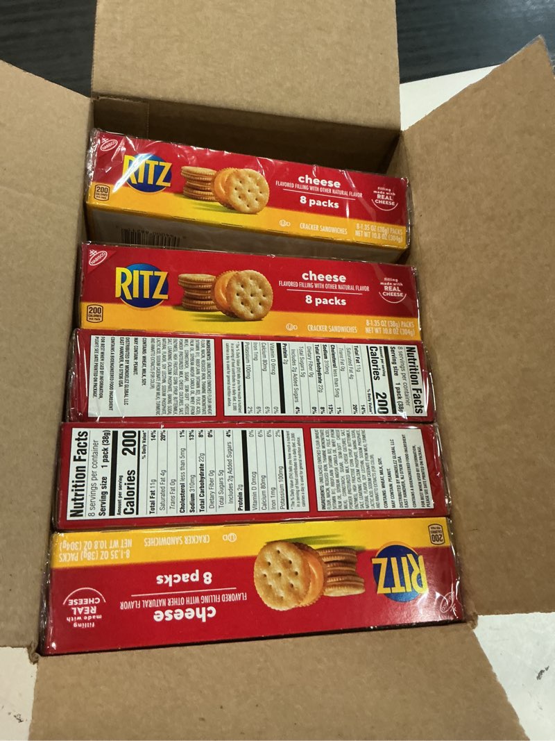 Condition photo showing Good Condition for nabs ss sand ritz w/cheese - box/8 - pack of 5