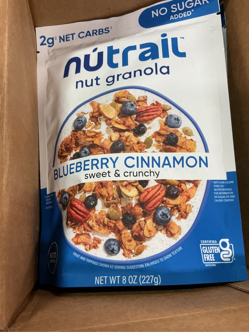 Condition photo showing New/Like New for NuTrail Nut Granola Cereal, Cinnamon Pecan, No Sugar Added, Gluten Free, Grain Free, Keto, Low Carb, Healthy Breakfast Cereal 8 Ounce (Pack of 6)…