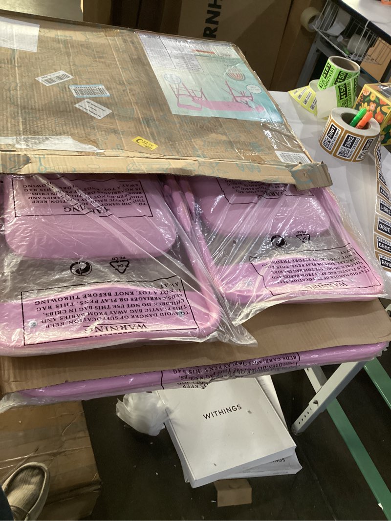 Heritage Kids Pink Kids Activity Table and Chair Set,3-Piece Furniture Set with 1 Square Table & 2 F