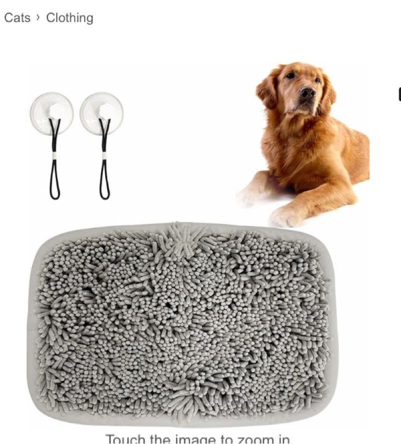 Dogs Interactive Feed Games,Relieve Stress Floors Waterproof Placemat for Water Enrichment Mentally Stimulation Toy Improve the Ability of the Nose,Smell Foraging Skill Training Grey