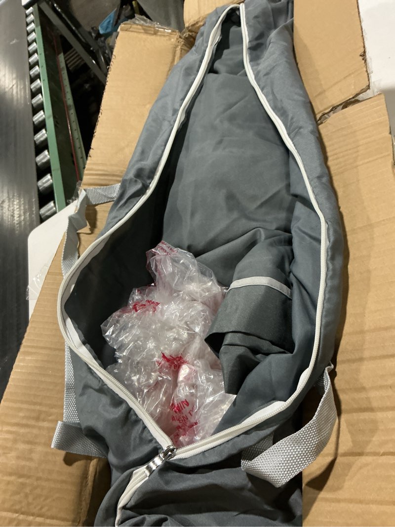 Condition photo showing As Is for 71x59x26 Inches Puppy Playpen with Gate, Dog Playpen for Puppies or Small Dogs, Sturdy Safety Dog Fence Pet Playpen with Thickened Fabric, High-Strength Nylon Wire Mesh for Indoor & Outdoor,Washable Grey-Extra Large