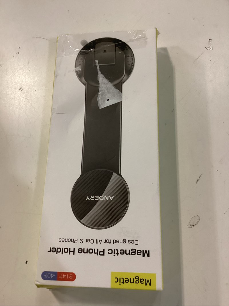Condition photo showing New/Like New for andery car phone holder for magsafe [360° adjustable memory alloy arm | 2400gf strongest magnetic power] bendable car mount, phone holders for your car for iphone all smartphones valentine's day gift with dashboard pad