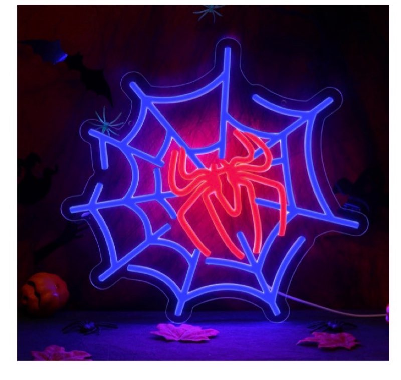 Halloween Spider Web Sign (white web not blue) 