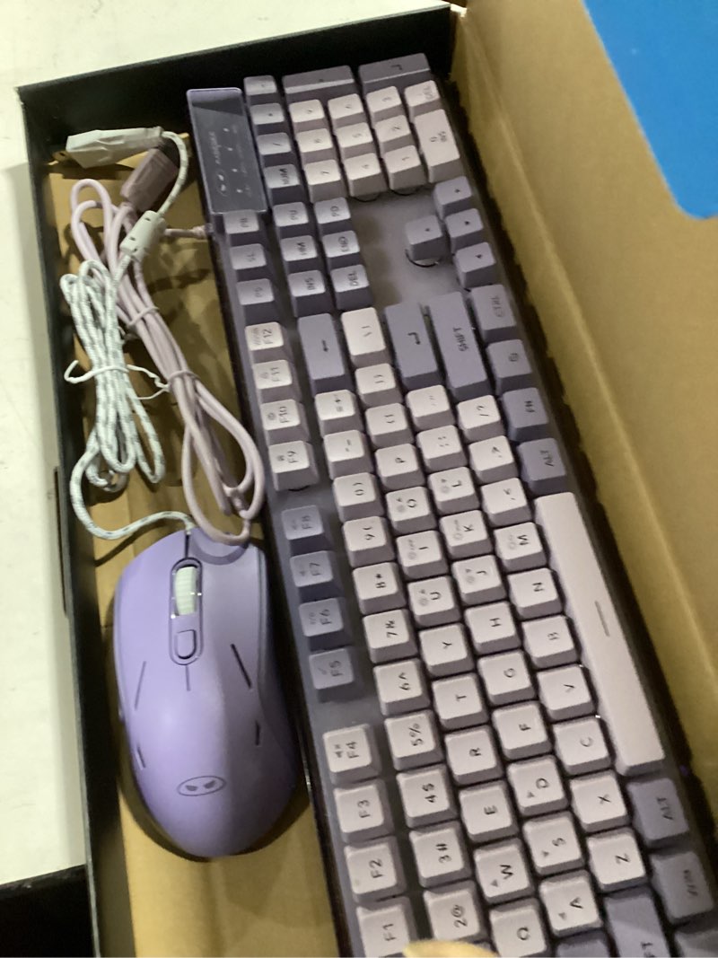 Gaming Keyboard and Mouse Combo, K1 RGB LED Backlit Wired Keyboard with 104 Key Computer PC Gaming K