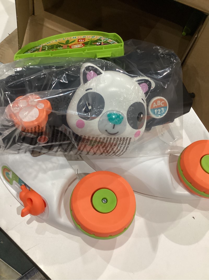Condition photo showing Good Condition for fisher-price baby push toy 2-sided steady speed panda walker musical learning activity with 3 blocks for infants ages 6+ months (amazon exclusive)