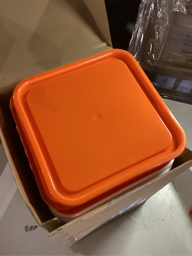 Condition photo showing As Is for 20 Pounds Chicken Feeder and 3 Gallon Chicken Waterer,High-Capacity Hanging Chicken Feeder and Waterer Set for up to 20 Chicks/15 Adult Chickens(Orange) 3 Gallon Orange