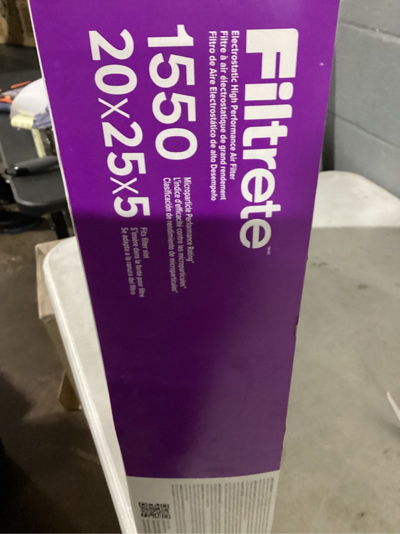 filtrete air filter 20x25x5