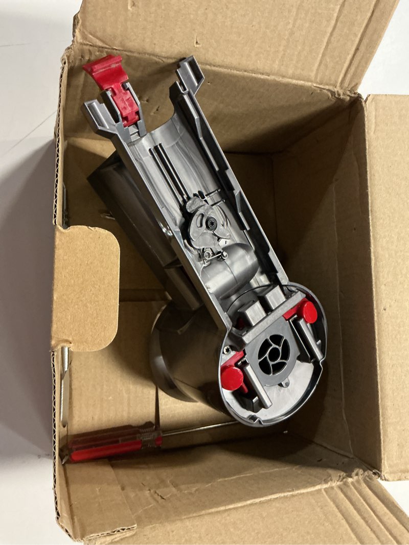 Condition photo showing As Is for main body assembly housing compatible with dyson v8 sv10 main body assembly vacuum cleaner casing part 967812-01, built-in v8 sv10 trigger switch assembly replacement