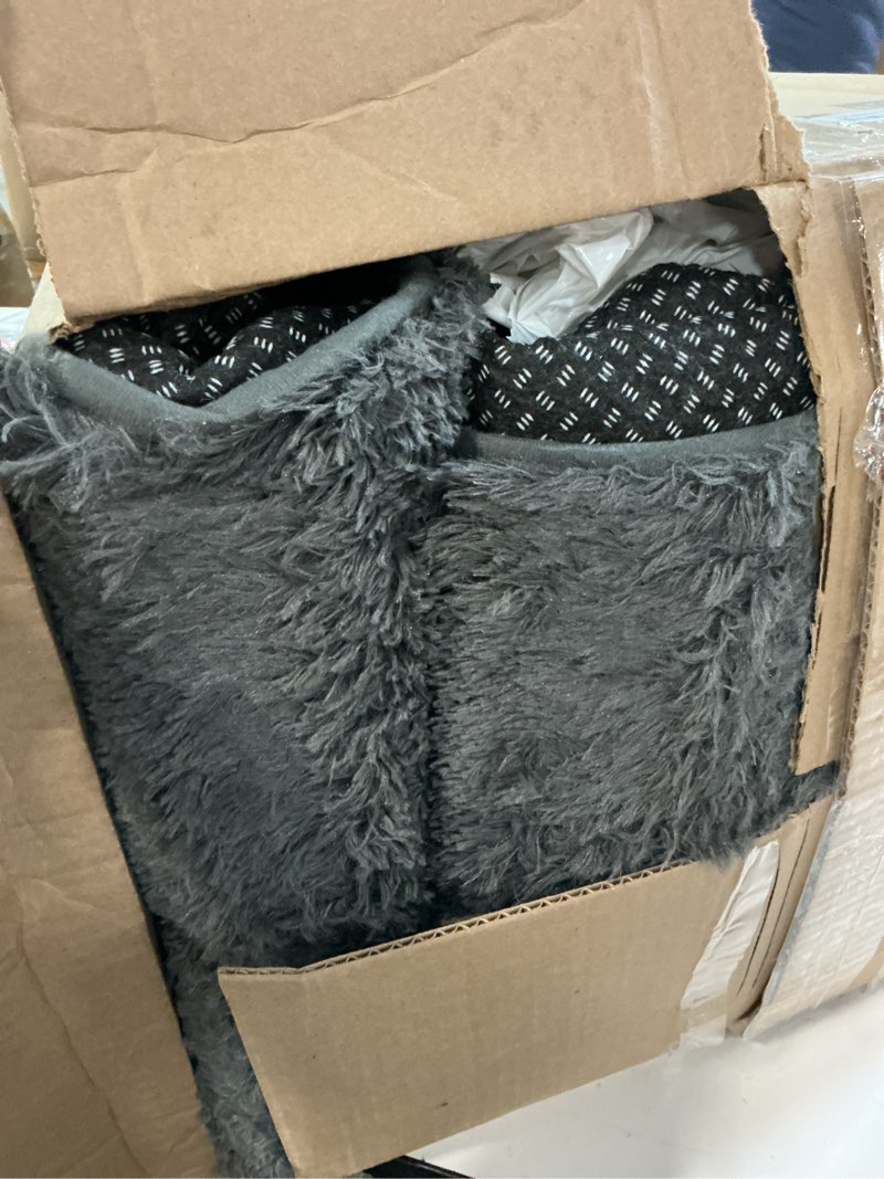 Condition photo showing As Is for ophanie area rugs 9x12 living room, large grey bedroom carpet, big shag indoor thick soft nursery rug, gray fluffy carpets for boy and girls room dorm home decor aesthetic 9' x 12' (rectangular) 1- grey