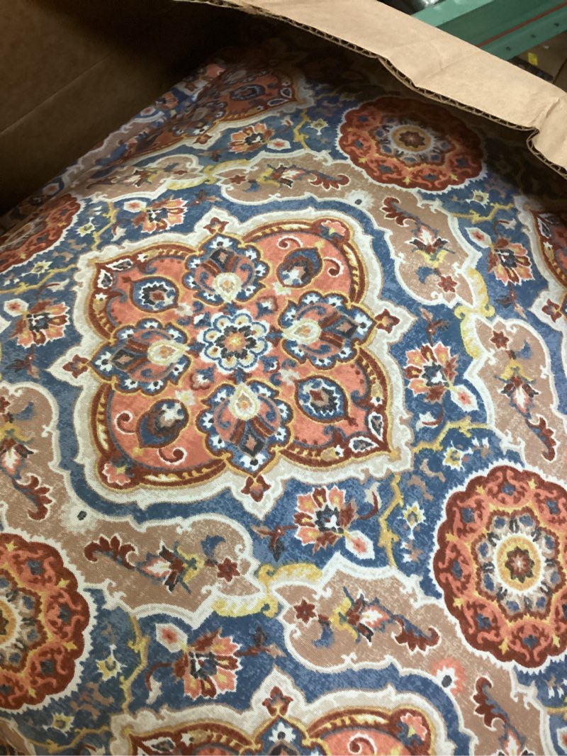 Condition photo showing Good Condition for arden outdoor foam deep seat cushion set, 24 in x 24 in, weather-proof, rain-proof, fade resistant patio cushion, bottom and back cushion for chair, sofa, and couch global vintage medallion certi-pur foam global vintage medallion 1 pack