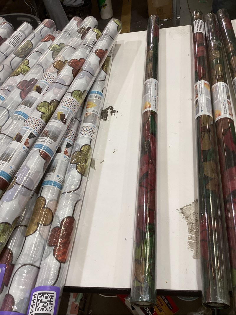 Condition photo showing New/Like New for Privacy Window Film Static Cling, Frosted Stained Glass Effect with Floral Bird Pattern, UV Blocking & Heat Control for Bathroom, Office, Car, No Glue (31.5 x 78.7 Inch)