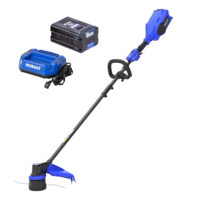 kobalt carbon fiber 80-volt 17-in straight shaft battery string trimmer
